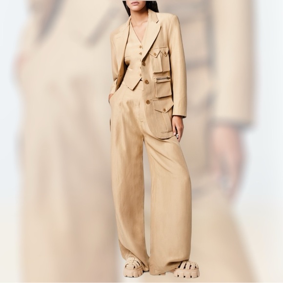 Smythe Surplus Cargo Blazer Blazer In Camel, NWT, M, MSRP $800 - Picture 5 of 8